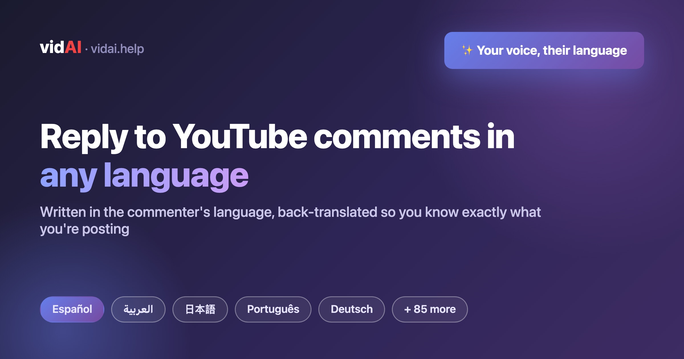 Reply to YouTube Comments in Any Language — Without Speaking It (Persona, Tone, and Back-Translation)