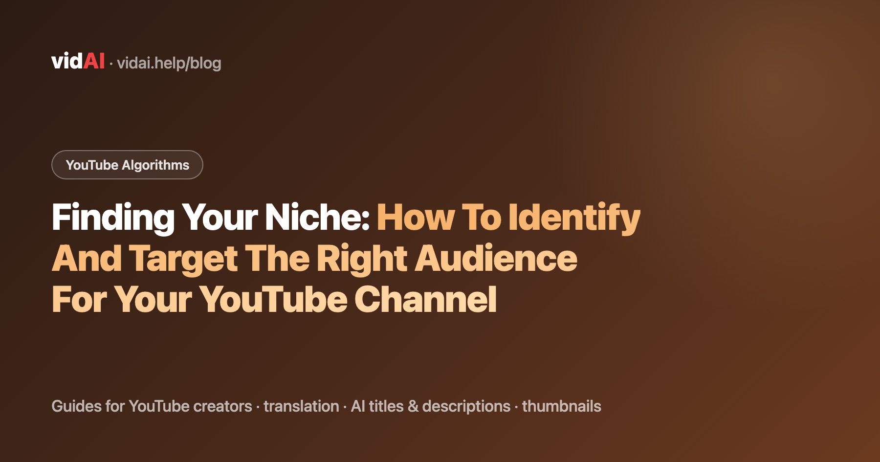 Finding Your Niche: How To Identify And Target The Right Audience For Your YouTube Channel
