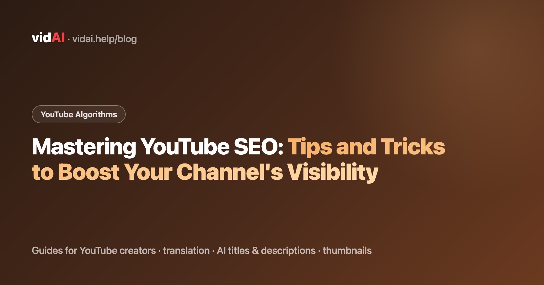 Mastering YouTube SEO: Tips and Tricks to Boost Your Channel's Visibility