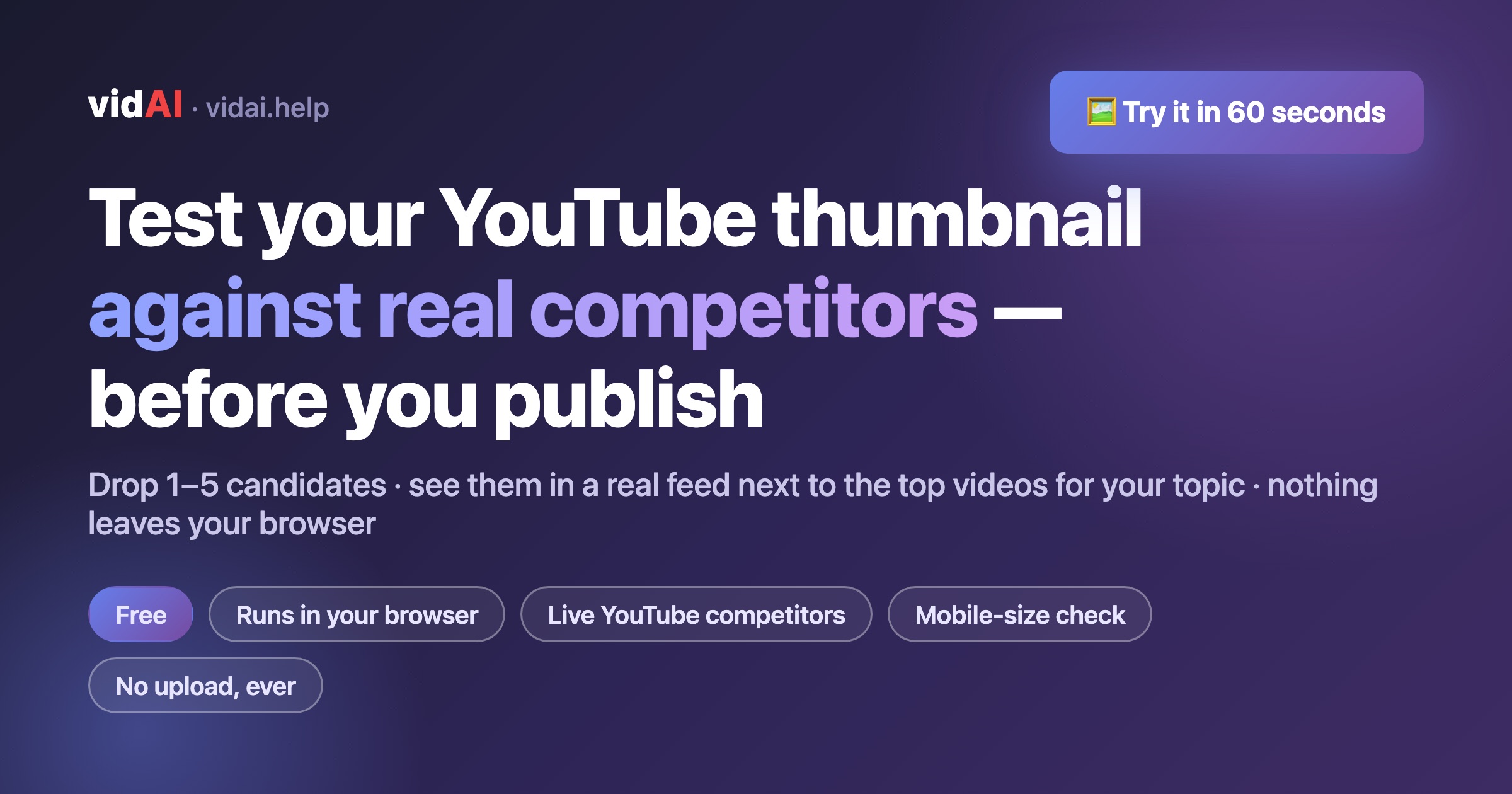 How to Test Your YouTube Thumbnail Against Real Competitors Before You Publish (Free, No Upload)